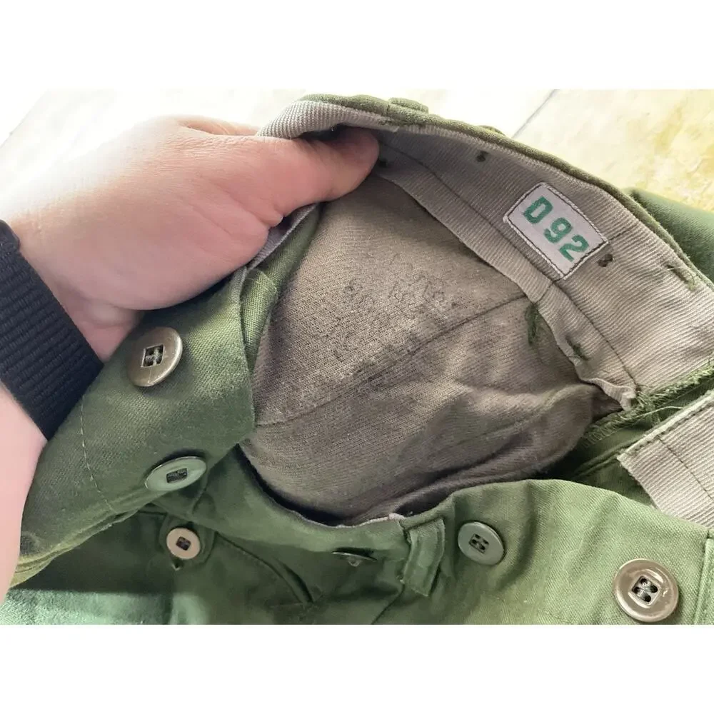 Vintage Swedish Army Ankle Cargo Fatigues Green D92 29x29 - Picture 7 of 12